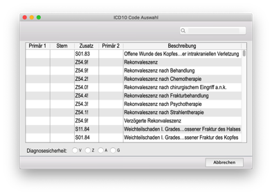1.4.2-ICD10Code Auswahl