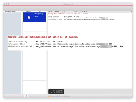 Backup fehlgeschlagen