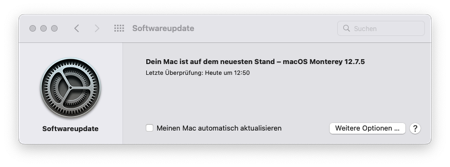 System auf dem neusten Stand